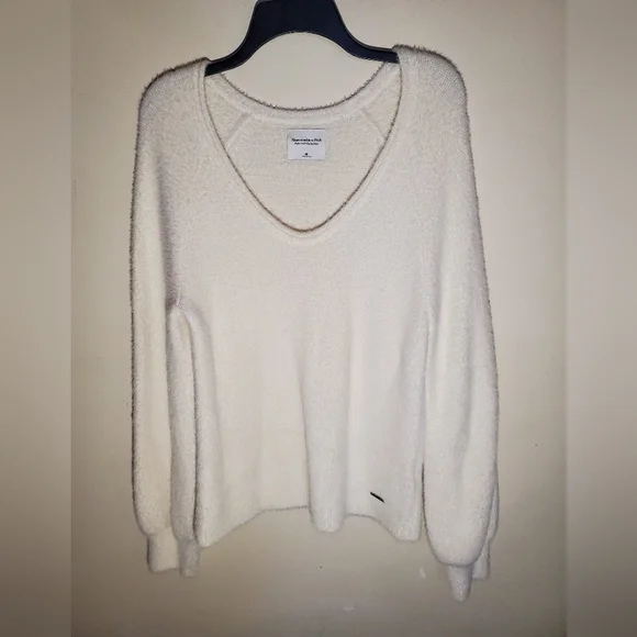 Abercrombie & Fitch Soft AF Sweater Ivory Size M - Picture 3 of 11